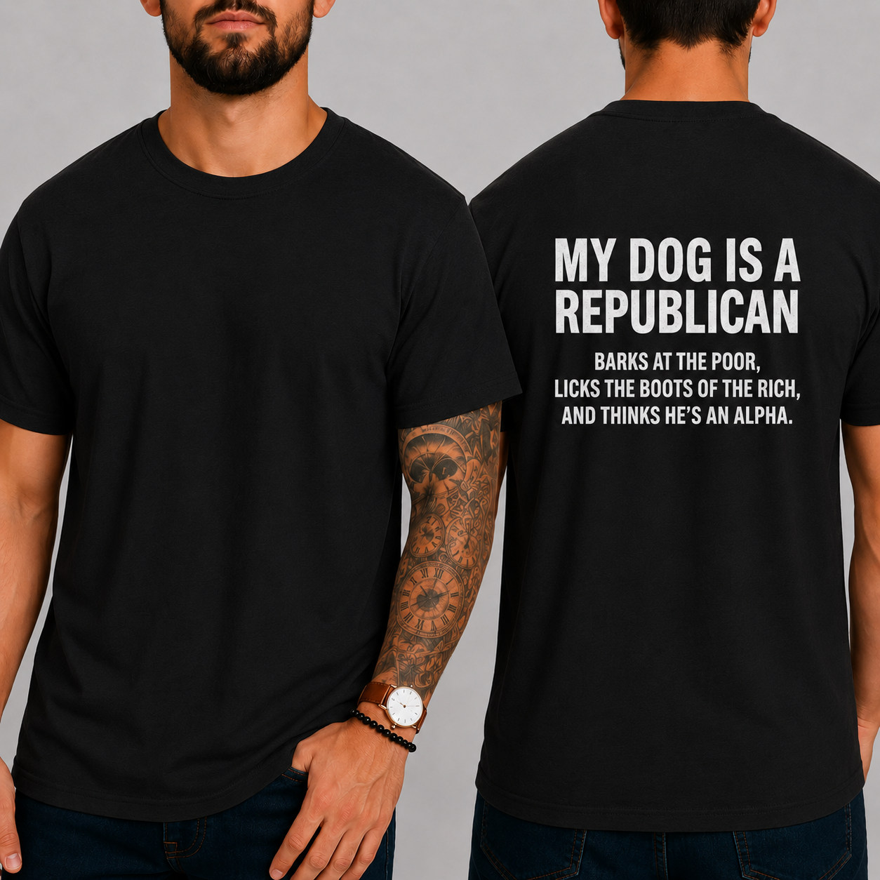 My Dog Is A Republican Cotton T-shirt Political Tee Funny Shirts Democrat Shirt Liberal Tee