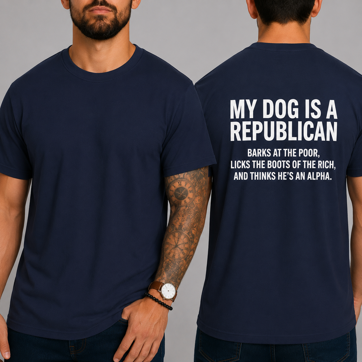 My Dog Is A Republican Cotton T-shirt Political Tee Funny Shirts Democrat Shirt Liberal Tee