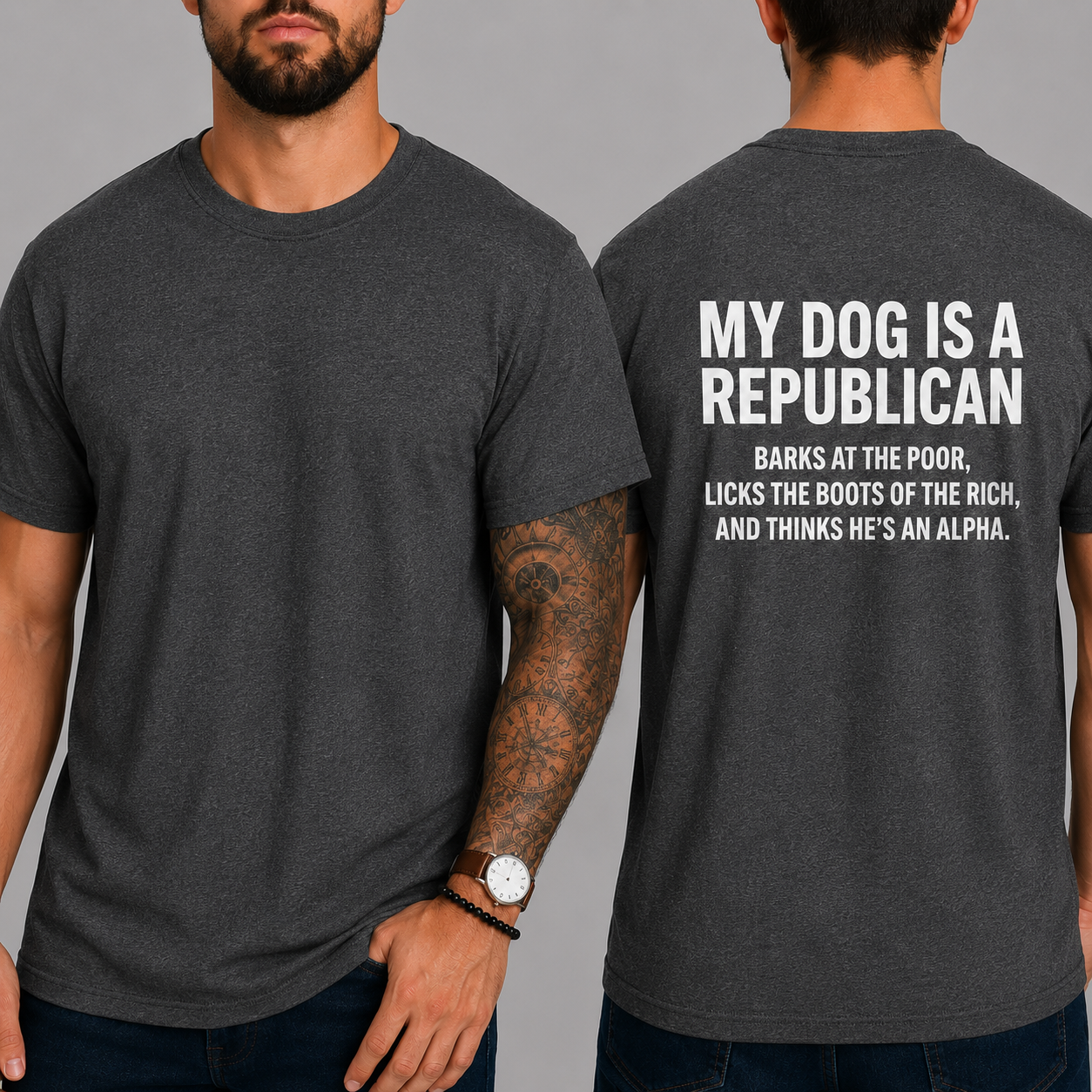 My Dog Is A Republican Cotton T-shirt Political Tee Funny Shirts Democrat Shirt Liberal Tee