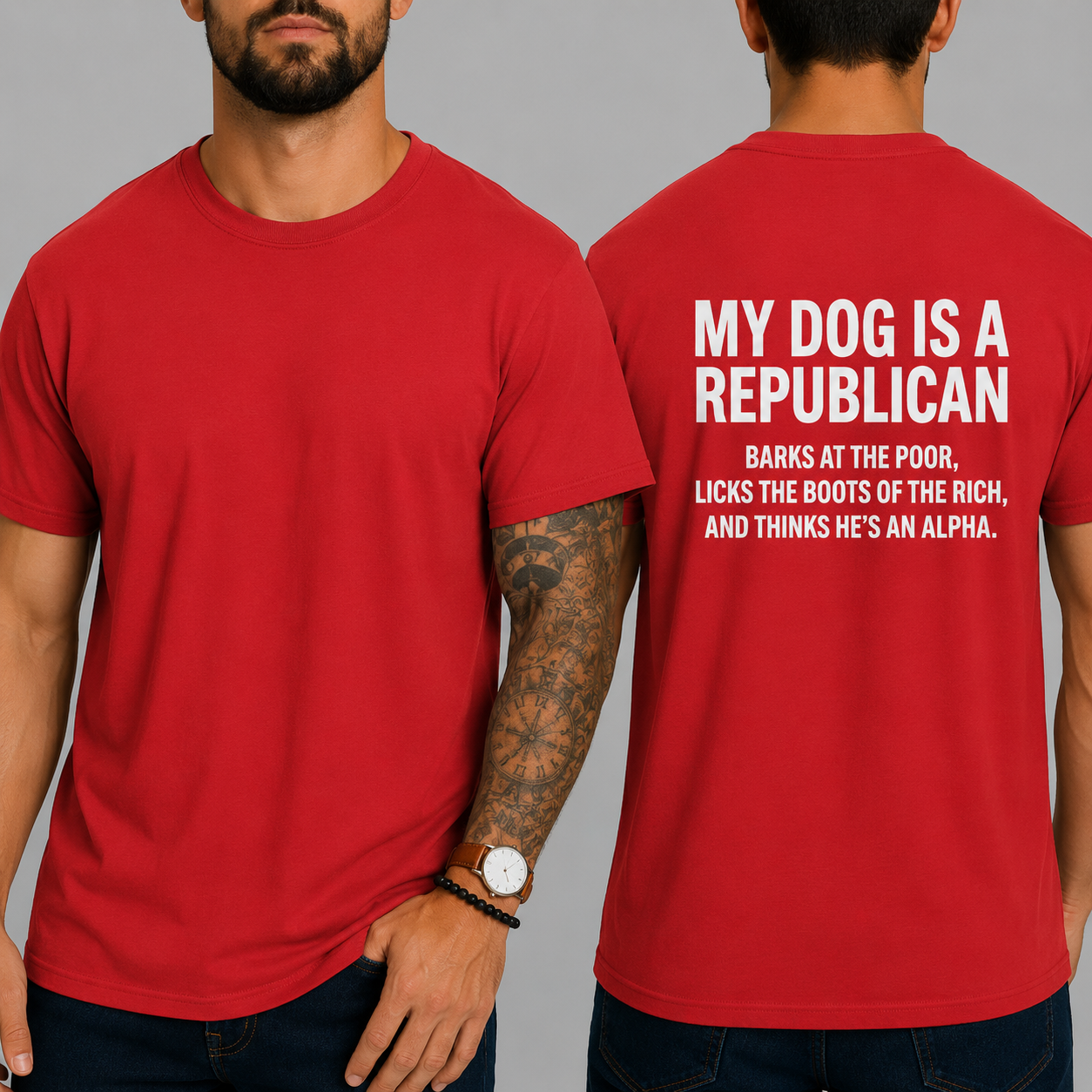 My Dog Is A Republican Cotton T-shirt Political Tee Funny Shirts Democrat Shirt Liberal Tee